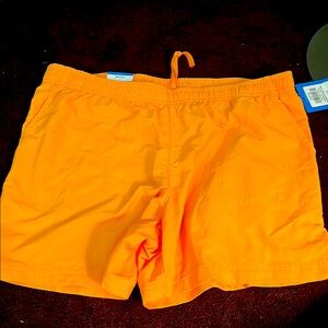 Columbia Orange Shorts 5 inch inseam